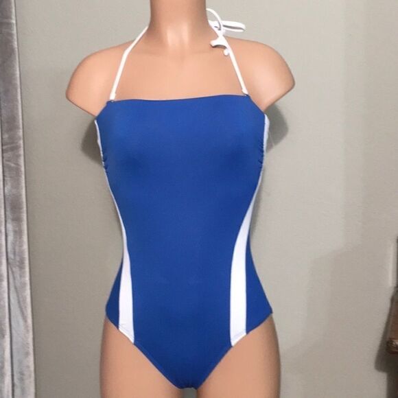 Blue and white swimsuit. New - Picture 4 of 5